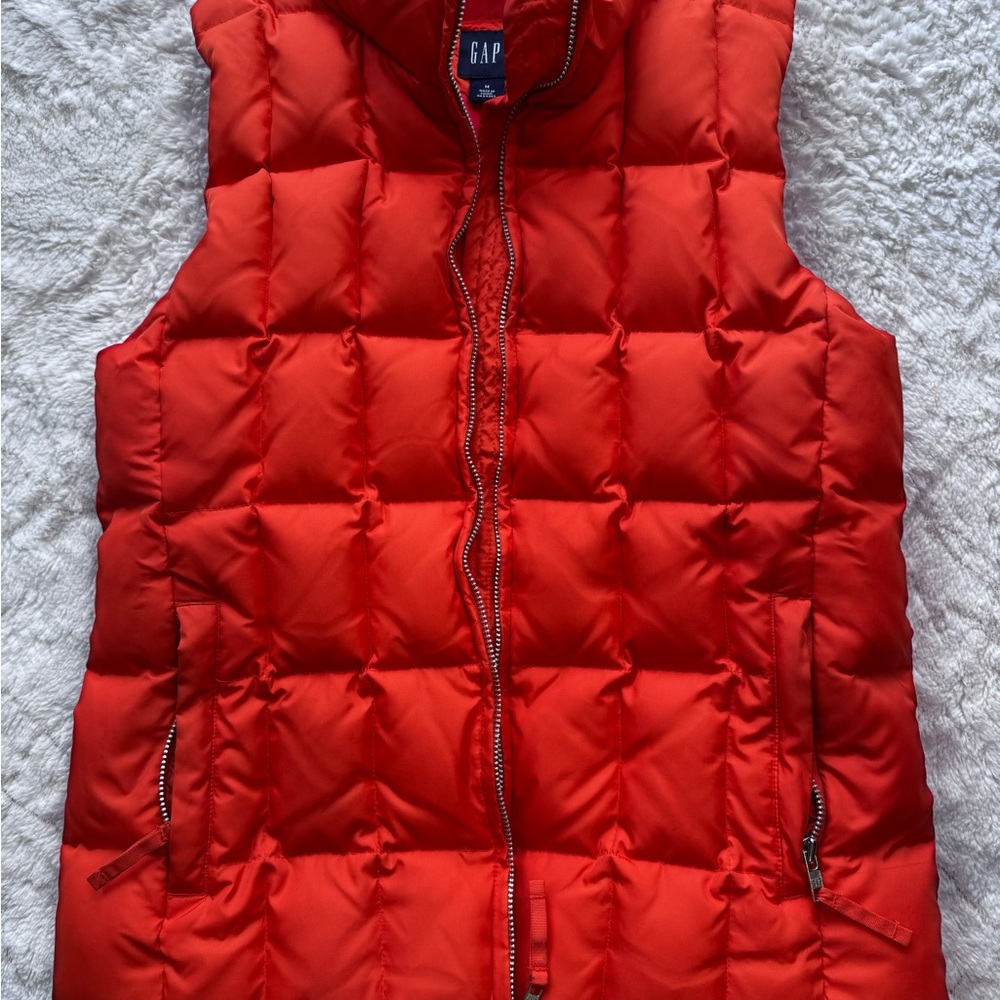 GAP Vibrant Orange Quilted Vest